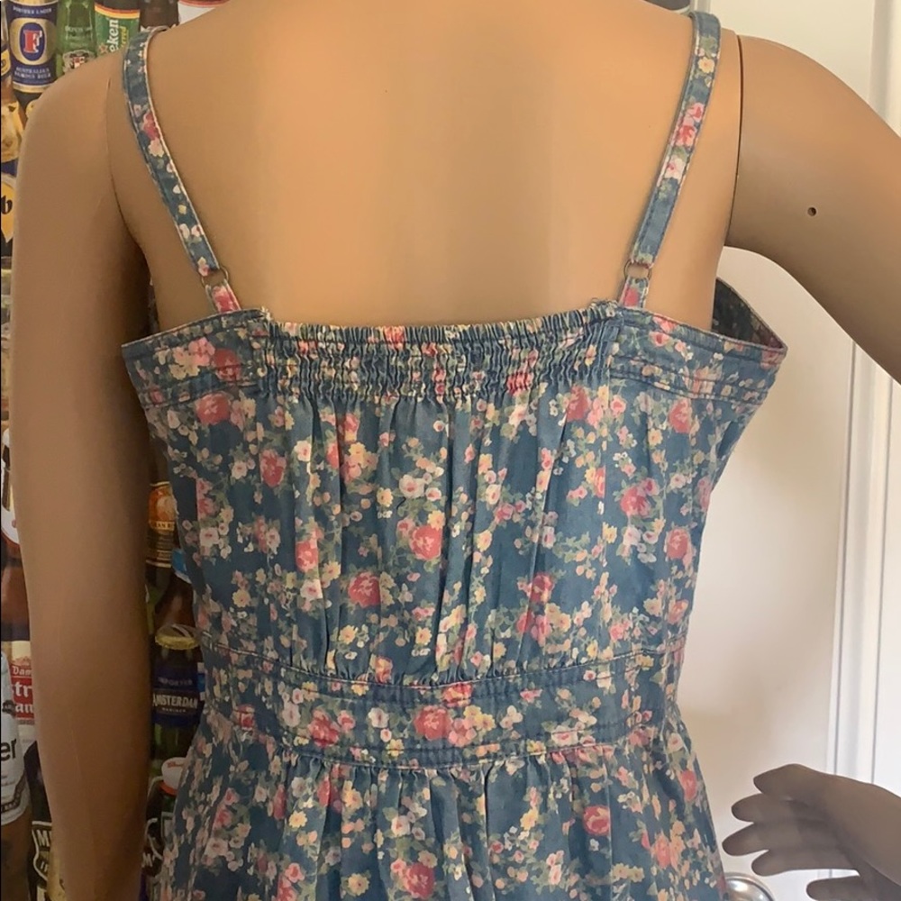 Denim floral dress - Picture 6 of 8